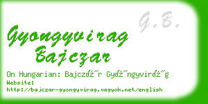gyongyvirag bajczar business card